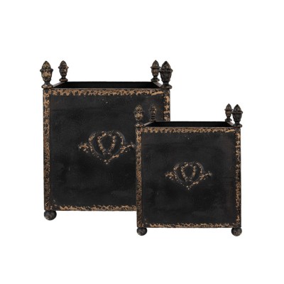 Zestaw 2 osłonek czarny metal 5Y1293