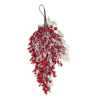 Gałązka bordo swierk srebrne gał 180623