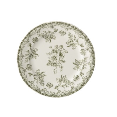 Talerz deserowy zieleń kwiaty  20cm 268863