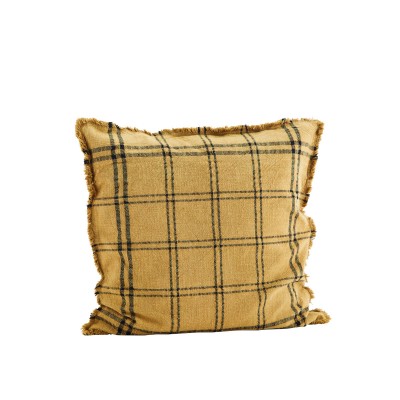 Poszewka w krate musztarda JMD21-51