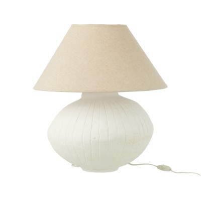 Lampa biała + abażur  40838 