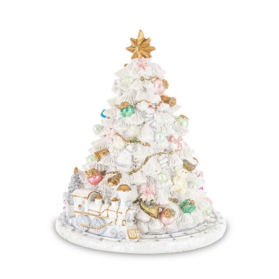 Obracająca Się Choinka Z Pozytywką biel 167723