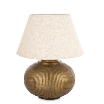 Lampa złoto bańka plus klosz  180100