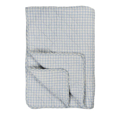 Kołdra-narzuta jasnoniebieska w drobne naturalne 