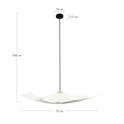 Lampa paper mache 75cm 109214