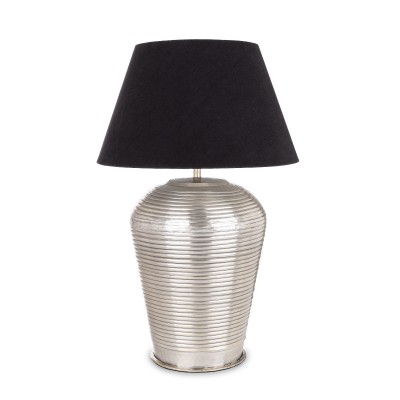 Lampa srebro+czarny klosz