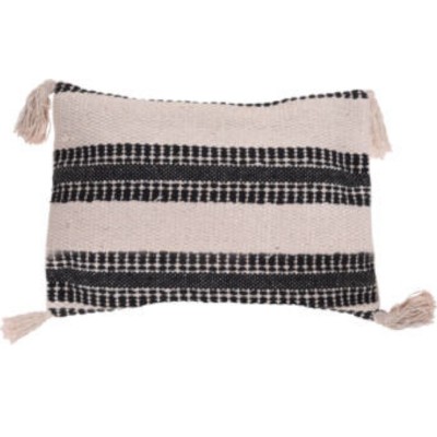 Poduszka 30X50cm czarno-biała STRIPE