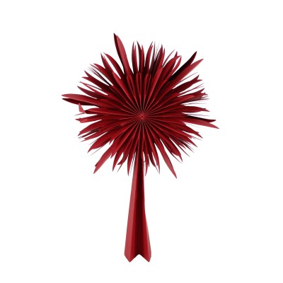 Czubek gwiazda papier bordo F115256