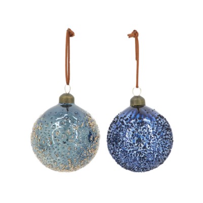 Bombka granat okrągła brokat 104189