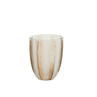 Wazon ze szkła w paski INT-6400