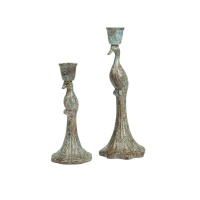 Rustic Świecznik paw A CMAA1038A