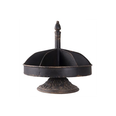  6Y2645  Patera czarna na nodze przecierana