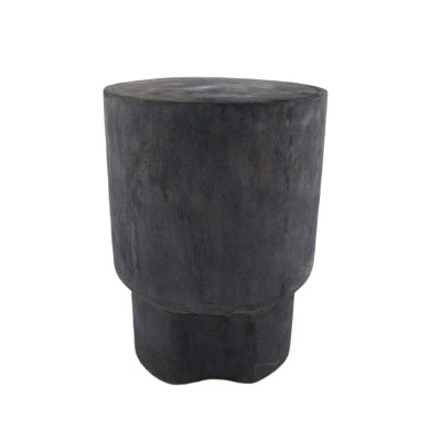 Okrągły stolik z drewna paulowni czarny 115227