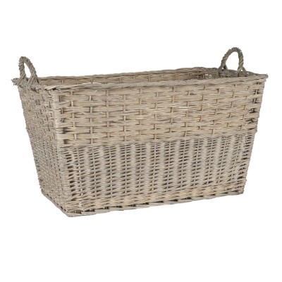 Duży kosz z uszami ręcznie pleciony 