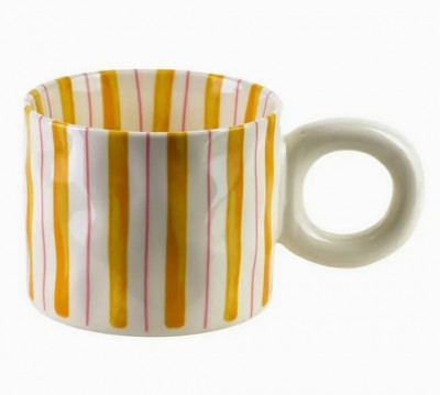 Kubek w pomarańczowe pasy 