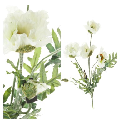 Roślina szt.- białe maki bukiet 5 kwiatów_Aluro